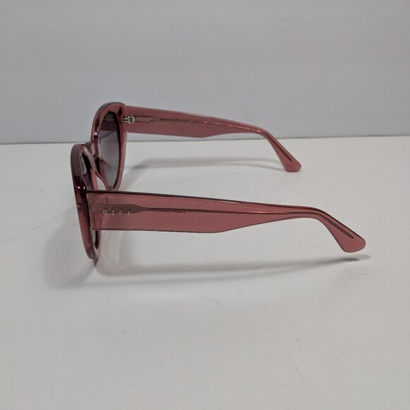 Diff Eyewear Pink Glitter Luna Polarized Sunglasses Oversized Large Modern - Picture 4 of 11